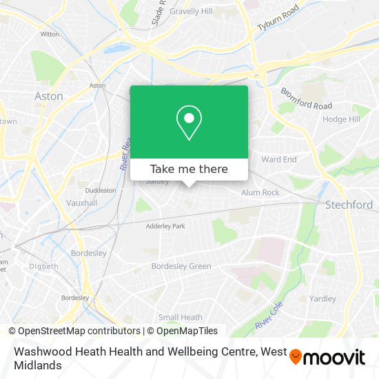 Washwood Heath Health and Wellbeing Centre map