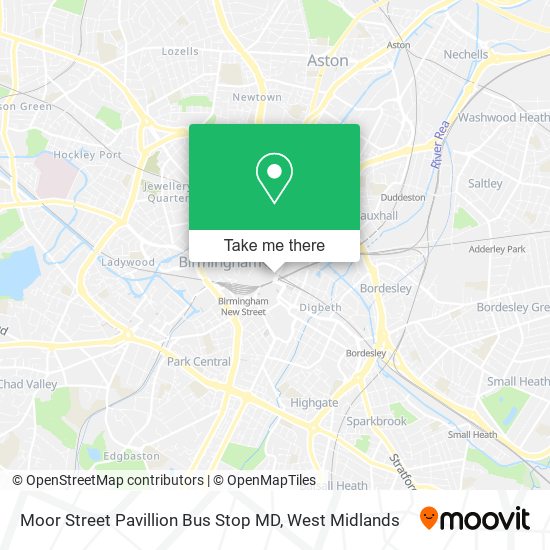 Moor Street Pavillion Bus Stop MD map