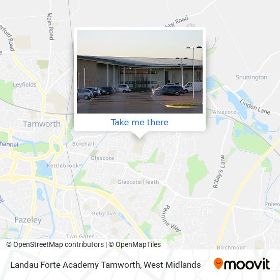 Landau Forte Academy Tamworth map