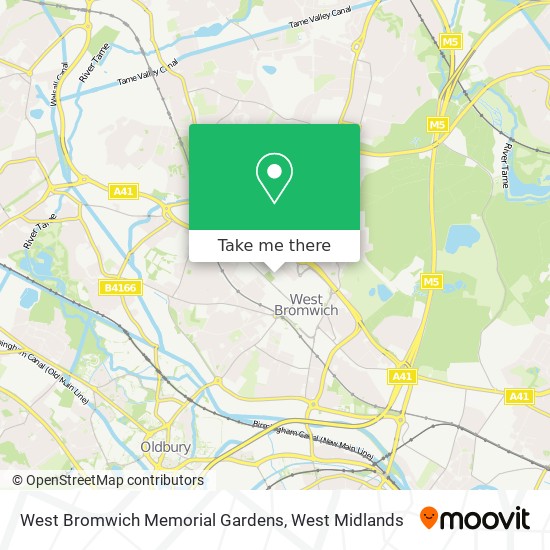 West Bromwich Memorial Gardens map