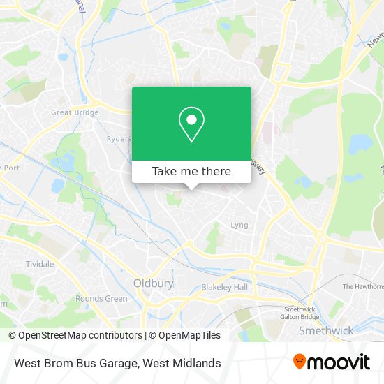 West Brom Bus Garage map