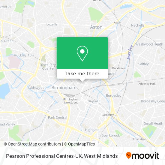 Pearson Professional Centres-UK map