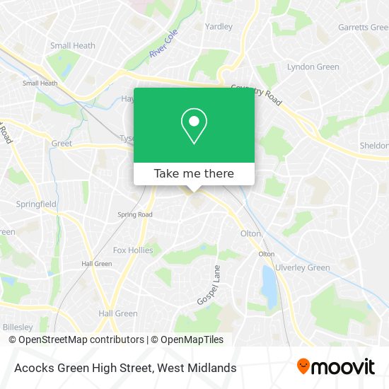 Acocks Green High Street map