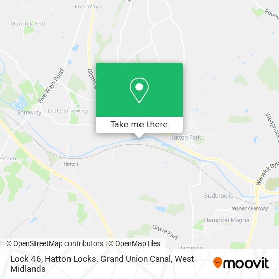 Lock 46, Hatton Locks. Grand Union Canal map