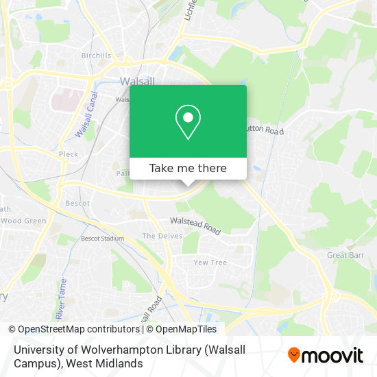 University of Wolverhampton Library (Walsall Campus) map