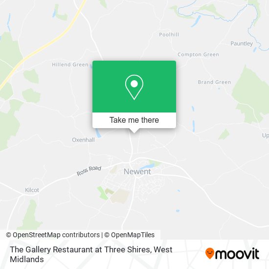 The Gallery Restaurant at Three Shires map