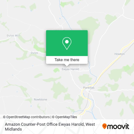 Amazon Counter-Post Office Ewyas Harold map