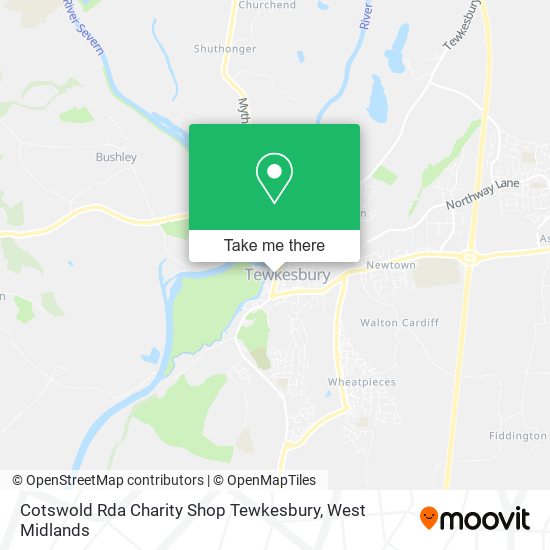 Cotswold Rda Charity Shop Tewkesbury map