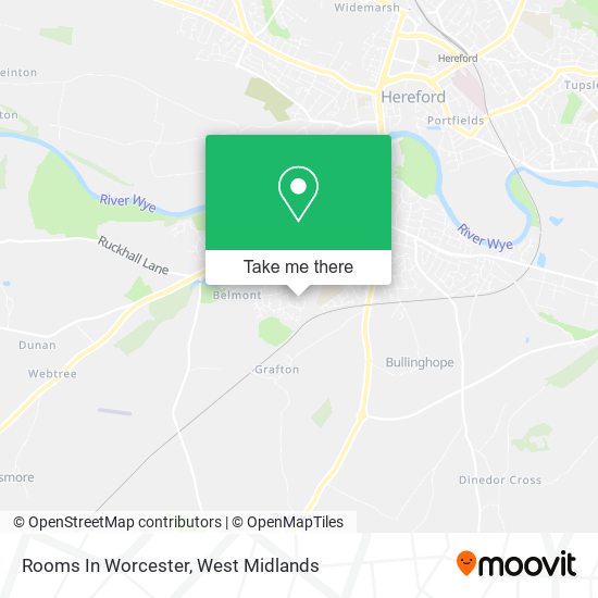 Rooms In Worcester map