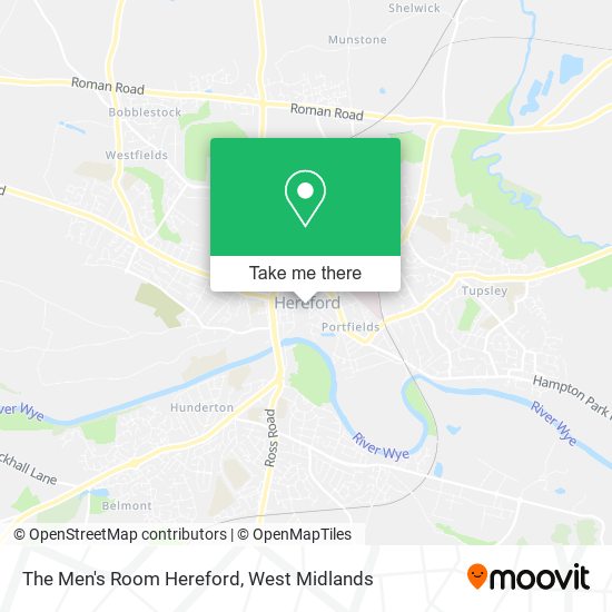 The Men's Room Hereford map