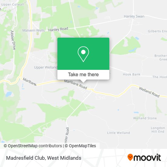 Madresfield Club map