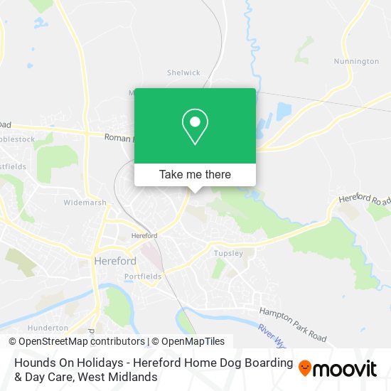 Hounds On Holidays - Hereford Home Dog Boarding & Day Care map