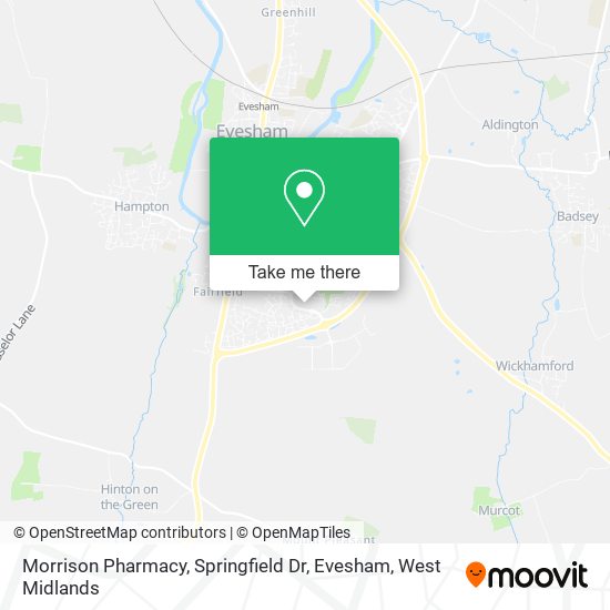 Morrison Pharmacy, Springfield Dr, Evesham map