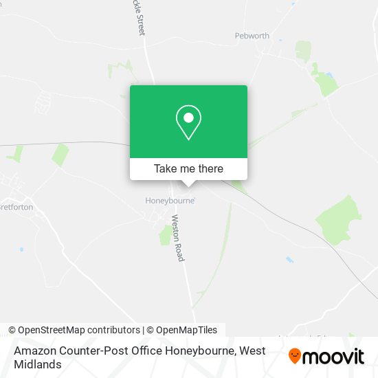 Amazon Counter-Post Office Honeybourne map