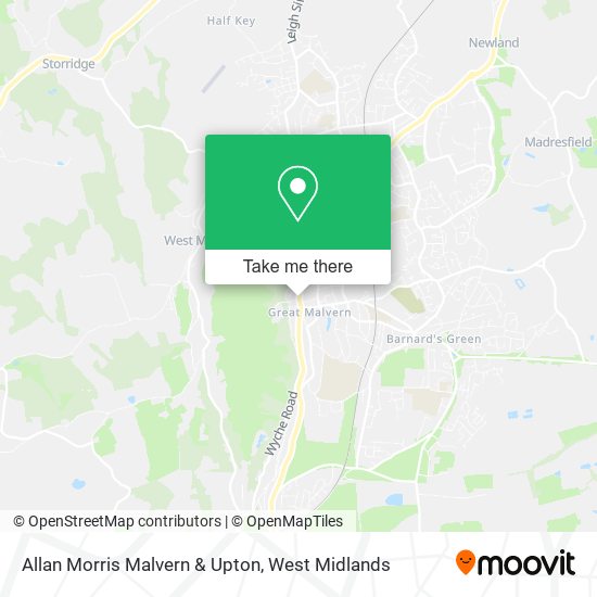 Allan Morris Malvern & Upton map