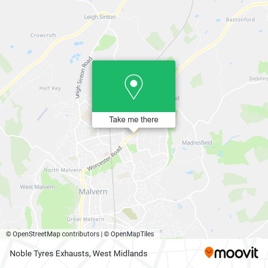 Noble Tyres Exhausts map