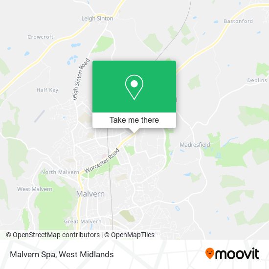 Malvern Spa map