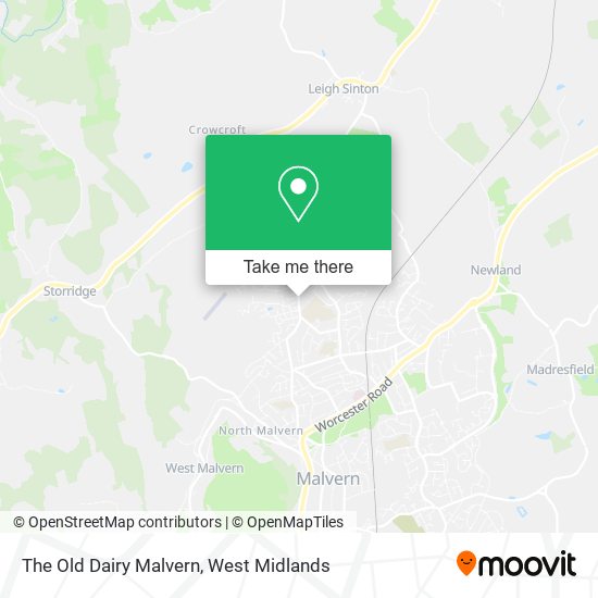 The Old Dairy Malvern map