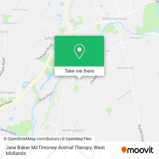 Jane Baker McTimoney Animal Therapy map