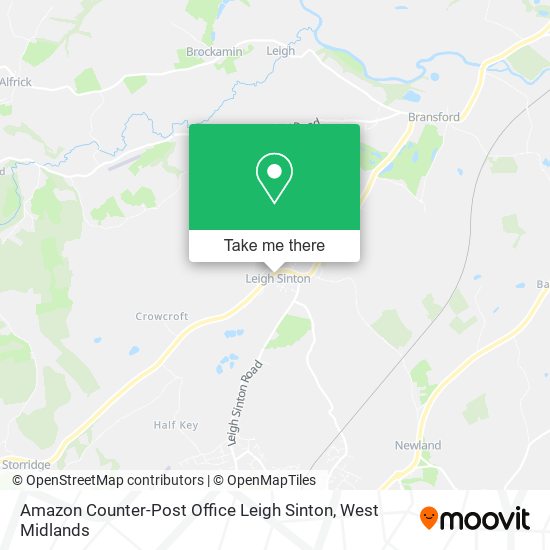 Amazon Counter-Post Office Leigh Sinton map