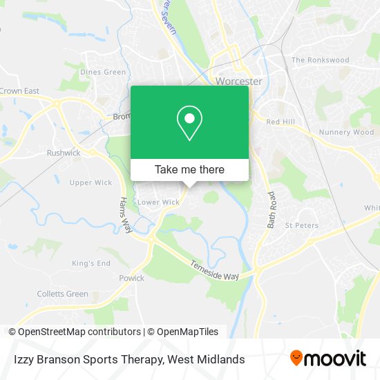 Izzy Branson Sports Therapy map