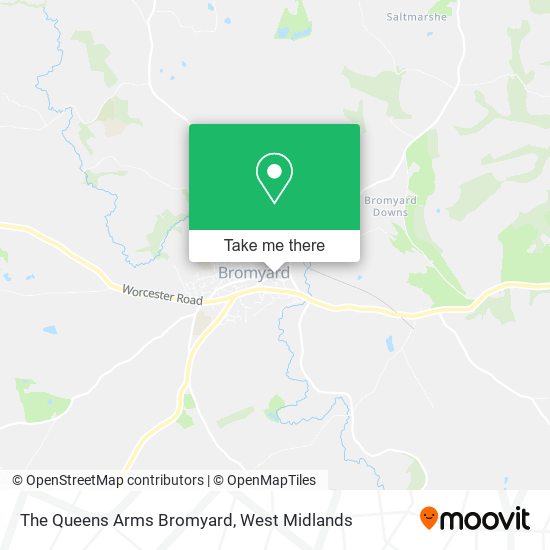 The Queens Arms Bromyard map