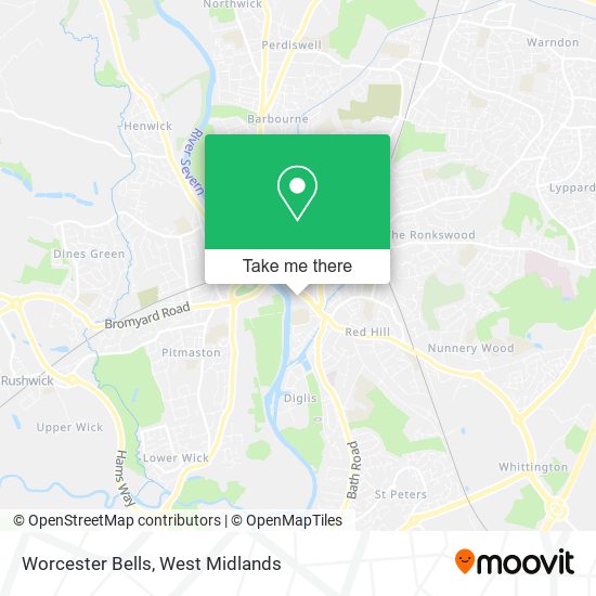 Worcester Bells map