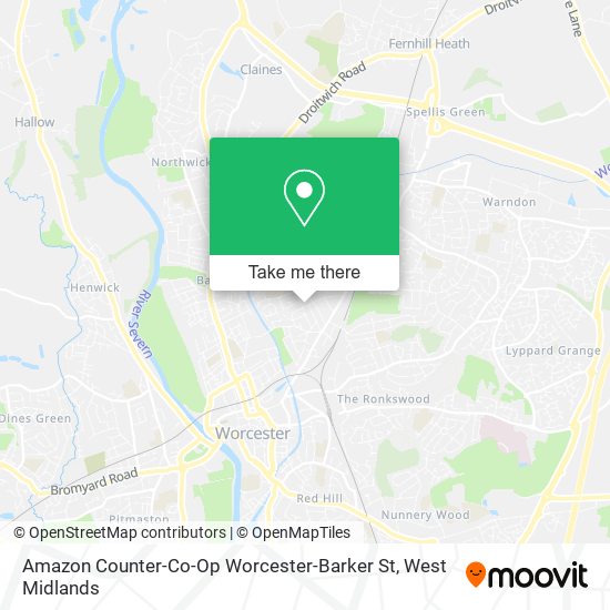 Amazon Counter-Co-Op Worcester-Barker St map