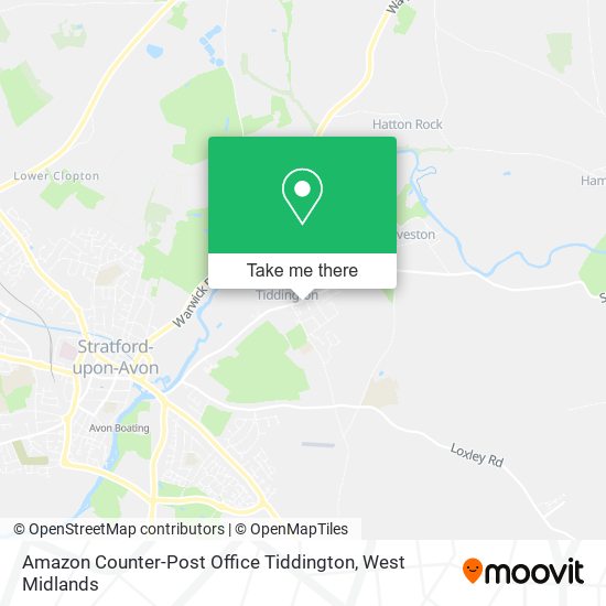 Amazon Counter-Post Office Tiddington map