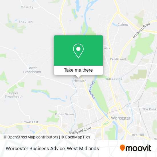 Worcester Business Advice map