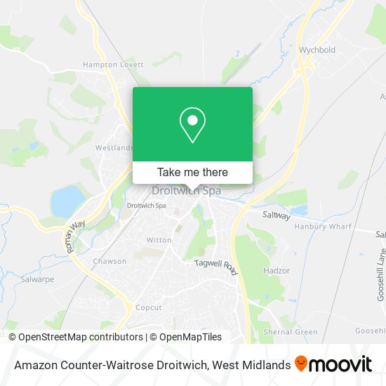 Amazon Counter-Waitrose Droitwich map