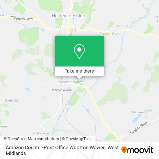 Amazon Counter-Post Office Wootton Wawen map
