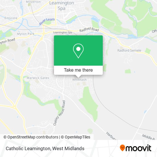 Catholic Leamington map