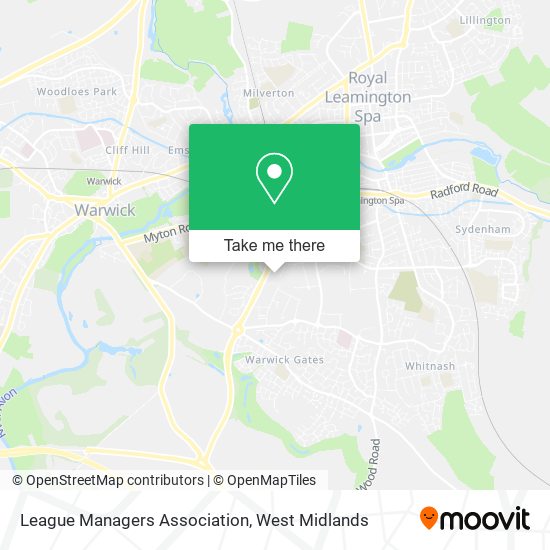 League Managers Association map