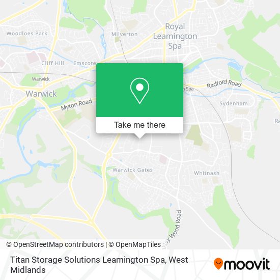 Titan Storage Solutions Leamington Spa map