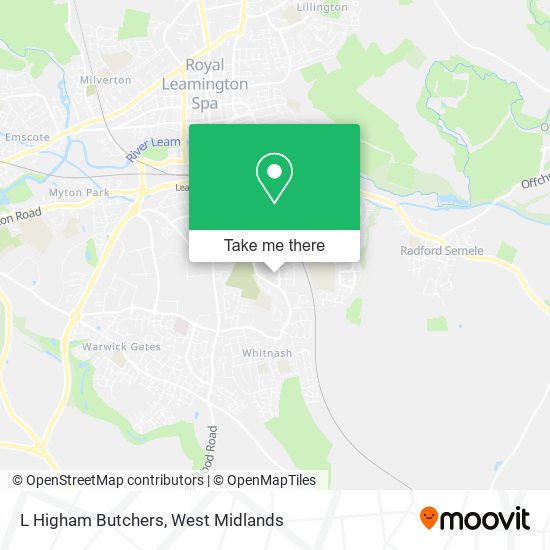 L Higham Butchers map