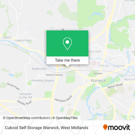 Cuboid Self Storage Warwick map