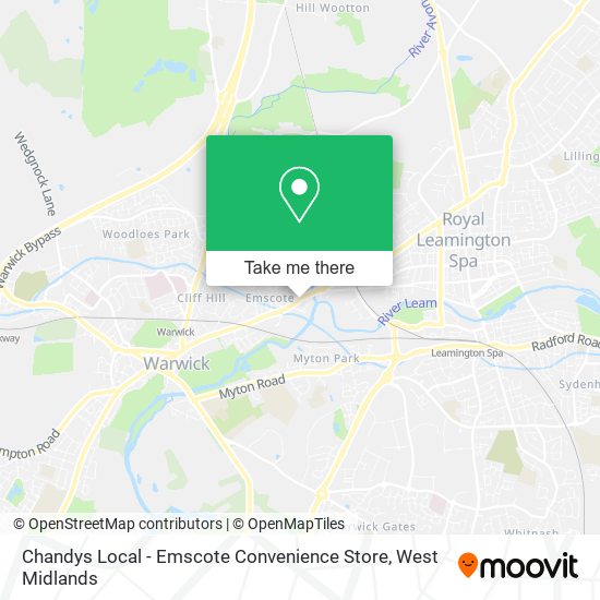 Chandys Local - Emscote Convenience Store map