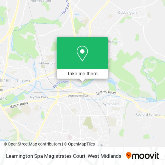 Leamington Spa Magistrates Court map