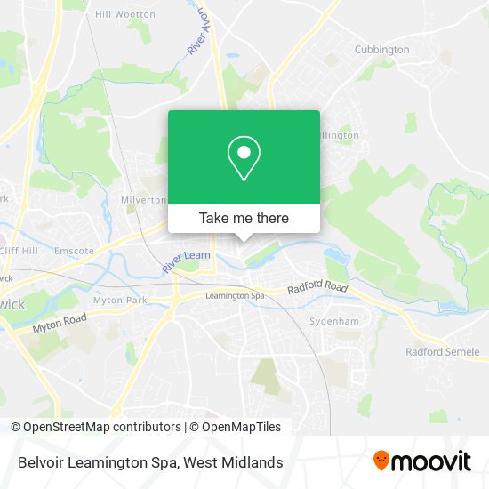 Belvoir Leamington Spa map