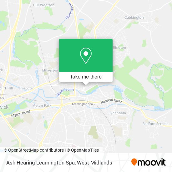 Ash Hearing Leamington Spa map