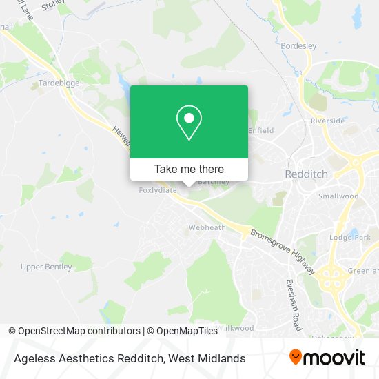 Ageless Aesthetics Redditch map