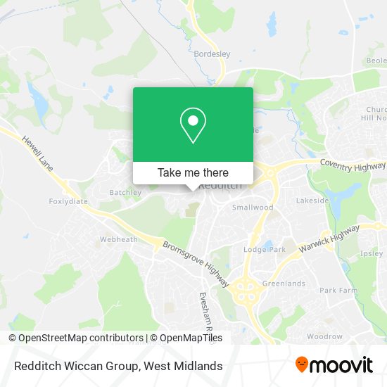 Redditch Wiccan Group map