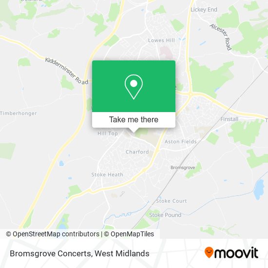 Bromsgrove Concerts map