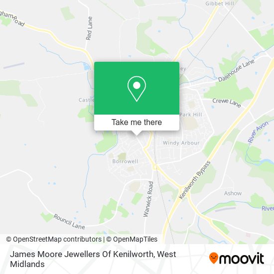 James Moore Jewellers Of Kenilworth map