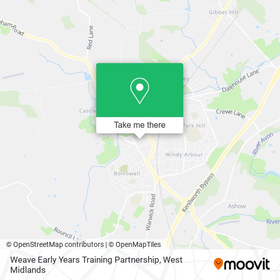 Weave Early Years Training Partnership map