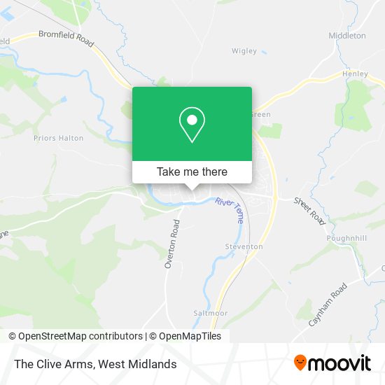 The Clive Arms map
