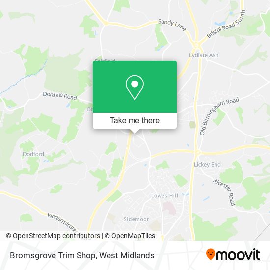 Bromsgrove Trim Shop map