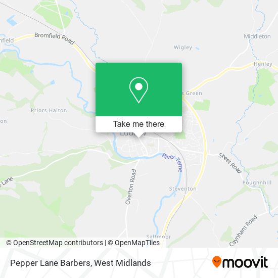 Pepper Lane Barbers map