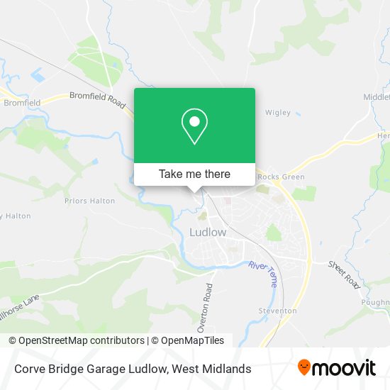 Corve Bridge Garage Ludlow map